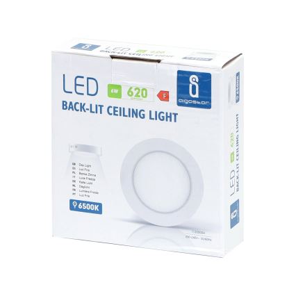 Aigostar - LED Nadgradna plafonjera LED/6W/230V pr. 12,3 cm 3000K bela