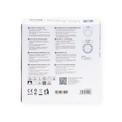 Aigostar - LED Nadgradna plafonjera LED/6W/230V pr. 12,3 cm 3000K bela