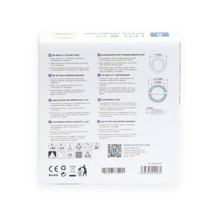 Aigostar - LED Nadgradna plafonjera LED/6W/230V pr. 12,3 cm 4000K bela
