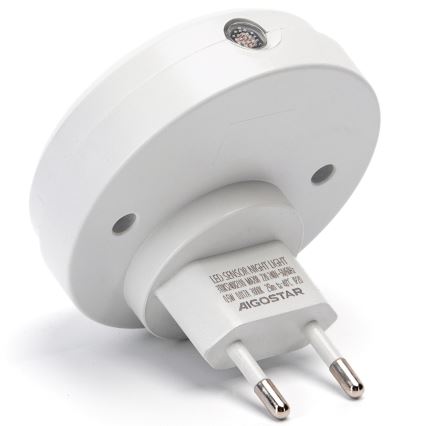 Aigostar - LED Noćno svetlo sa senzorom za dan/noć LED/0,5W/230V 3000K