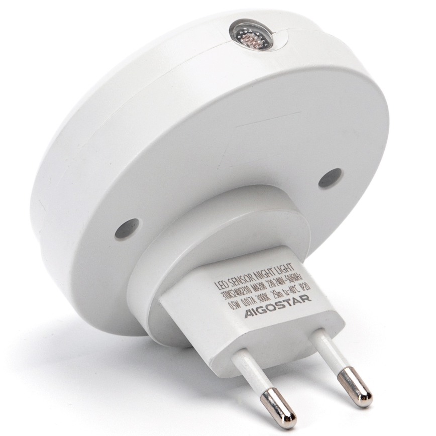 Aigostar - LED Noćno svetlo sa senzorom za dan/noć LED/0,5W/230V 3000K