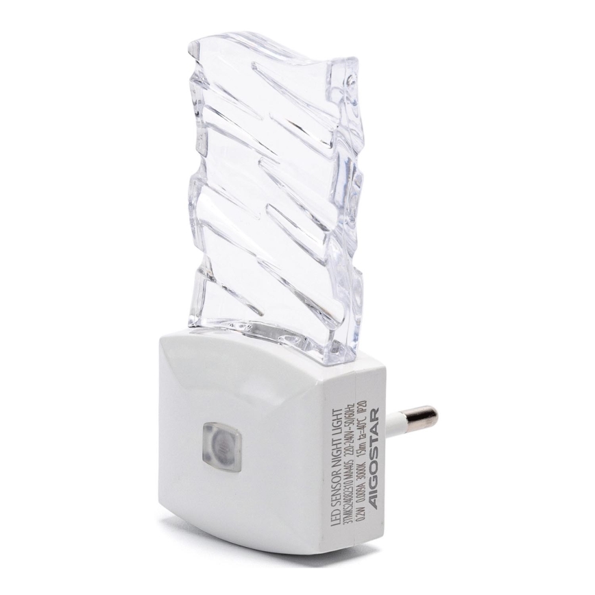 Aigostar - LED Noćno svetlo sa senzorom za dan/noć LED/0,2W/230V 6500K