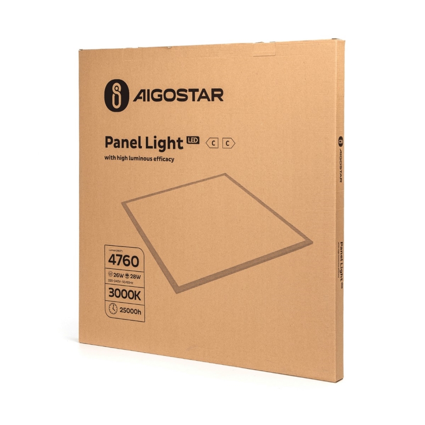Aigostar - LED panel za spušteni plafon LED/28W/230V 62x62 cm 3000K