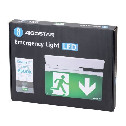 Aigostar - LED Panik lampa EMERGENCY LED/3,6W/230V 6500K 500 mAh