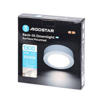 Aigostar - LED Plafonjera LED/12W/230V pr. 17,4 cm 3000K bela