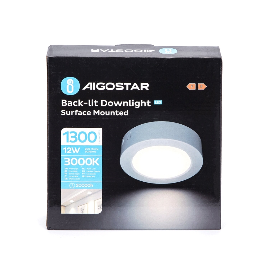 Aigostar - LED Plafonjera LED/12W/230V pr. 17,4 cm 3000K bela