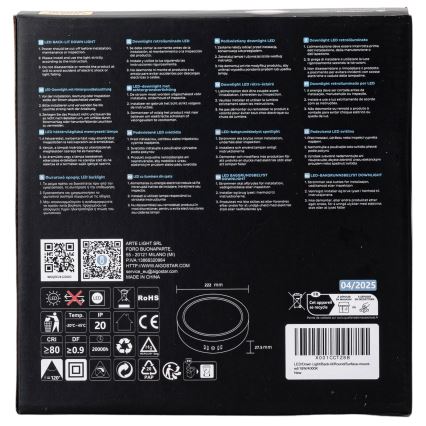 Aigostar - LED Plafonjera LED/18W/230V pr. 22,6 cm 4000K bela