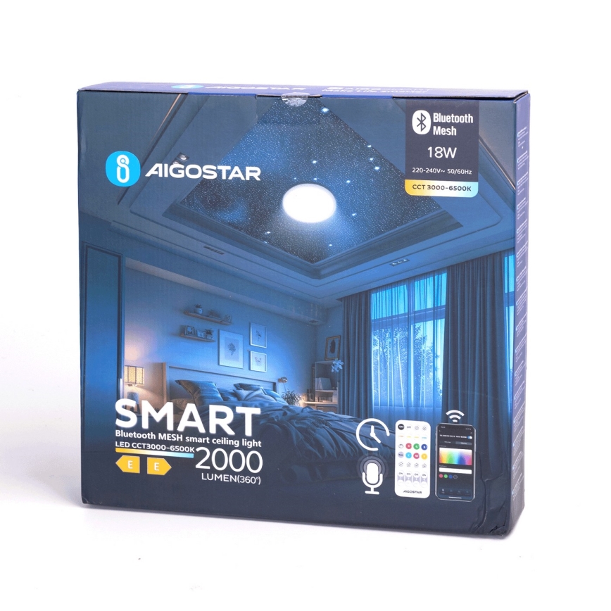 Aigostar - LED Plafonjera za kupatilo MESH LED/18W/230V 3000-65000K IP44 + Daljinski upravljač