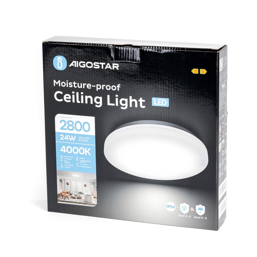 Aigostar - LED plafonjera za kupatilo LED/24W/230V 4000K IP54