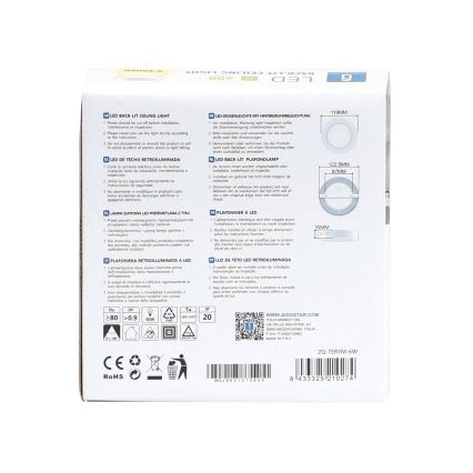 Aigostar - LED plafonsko nadgradno svetlo LED/6W/230V prečnik 12,3 cm 3000K belo