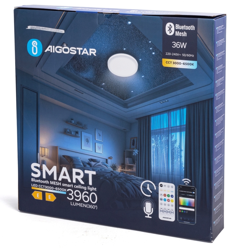 Aigostar - MESH LED stropno svetlo, prigušiva LED/36W/230V 3000-6500K prečnik 49,5 cm + daljinski upravljač
