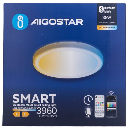 Aigostar - MESH LED stropno svetlo, prigušiva LED/36W/230V 3000-6500K prečnik 49,5 cm + daljinski upravljač
