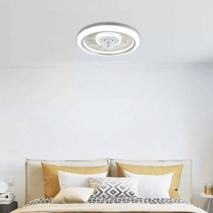 Aigostar - LED Prigušiva plafonska ventilator LED/40W/230V 2700/4000/6500K pr. 50 cm + Daljinski upravljač bela