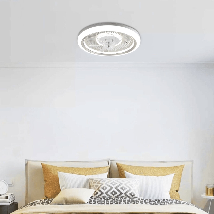 Aigostar - LED Prigušiva plafonska ventilator LED/40W/230V 2700/4000/6500K pr. 50 cm + Daljinski upravljač bela