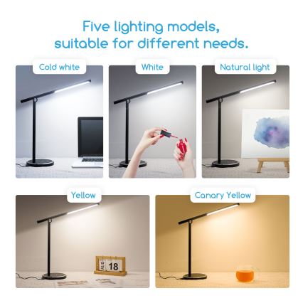 Aigostar - LED prigušiva dodirna stona lampa LED/8W/230V 3000-6000K crna
