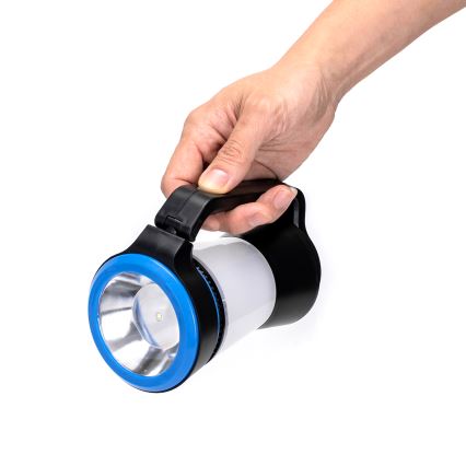 Aigostar - LED Prigušiva kampovanje lampa 3u1 LED/3xAA crno/plava