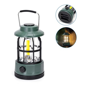 Aigostar - LED Prigušiva kampovanje lampa LED/3xAA zelena 17,5 cm