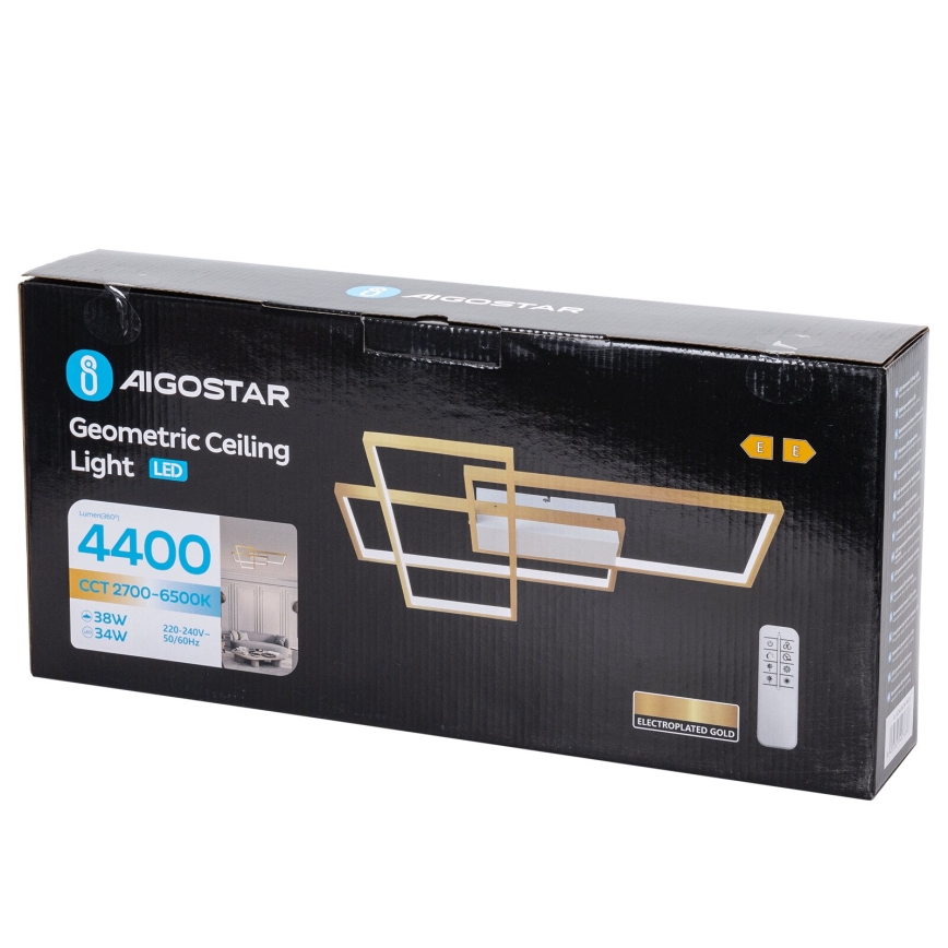 Aigostar - LED Prigušiva plafonjera LED/38W/230V 2700-6500K + Daljinski upravljač