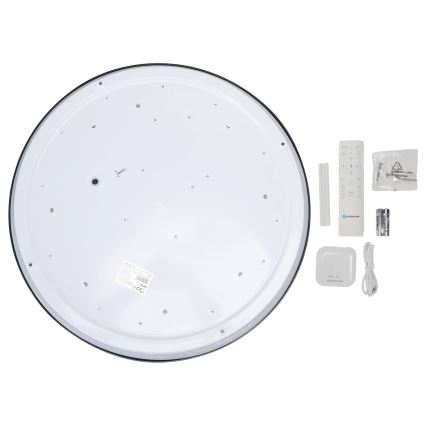 Aigostar - LED Prigušiva plafonjera sa ventilatorom MESH LED/40W/230V 2700-6500K crno + Daljinski upravljač