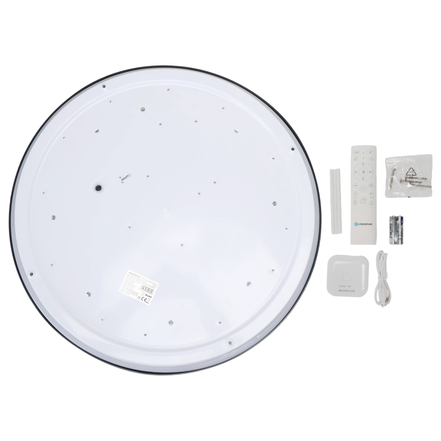Aigostar - LED Prigušiva plafonjera sa ventilatorom MESH LED/40W/230V 2700-6500K crno + Daljinski upravljač