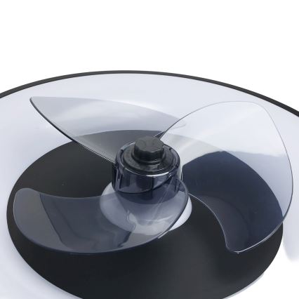 Aigostar - LED Prigušiva plafonjera sa ventilatorom MESH LED/40W/230V 2700-6500K crno + Daljinski upravljač