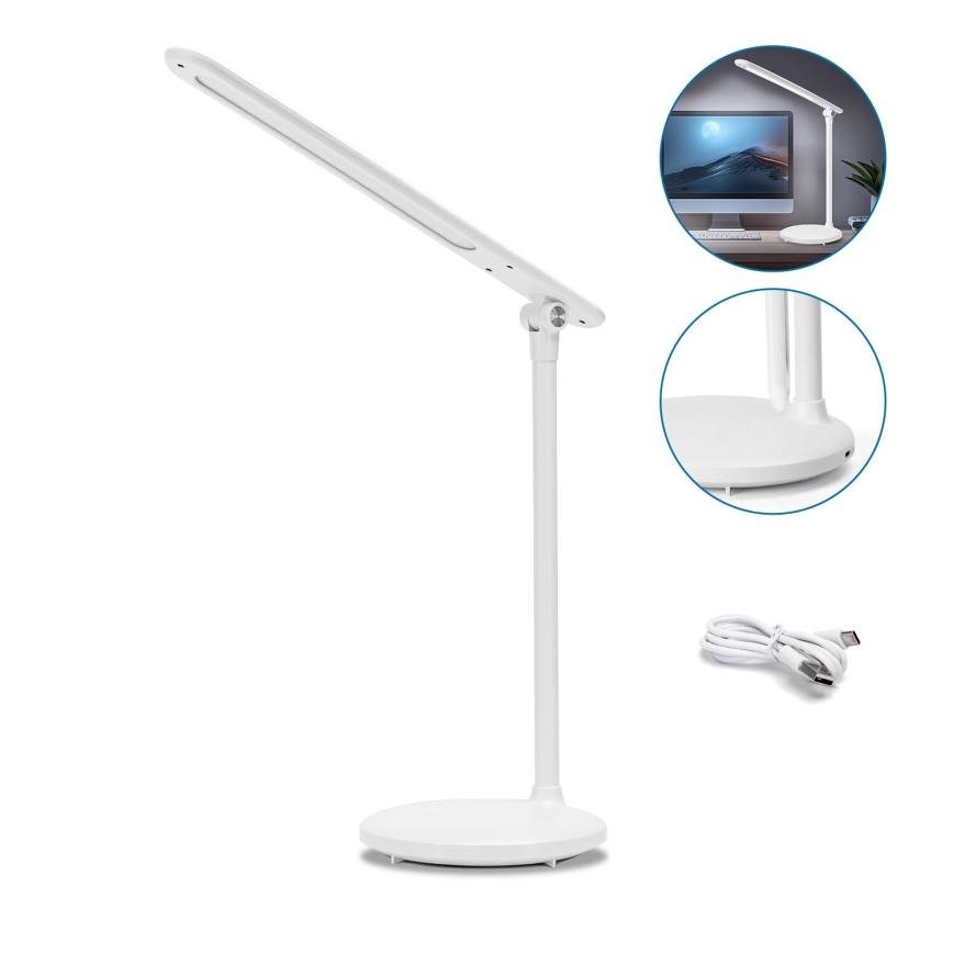 Aigostar - LED Prigušiva punjiva dodirna stona lampa LED/3W/5V 2700/4000/6500K 1800 mAh