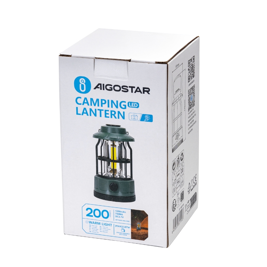 Aigostar -  LED Prigušiva punjiva kampovanje lampa LED/2,87W/3,7V
