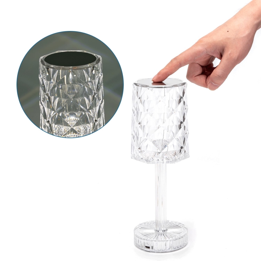 Aigostar - LED Prigušiva punjiva stona lampa LED/1W/5V 2700/4000/6500K 1800mAh 26 cm