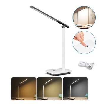 Aigostar - LED Prigušiva punjiva stona lampa LED/5W/5V 3000-6500K bela/crno