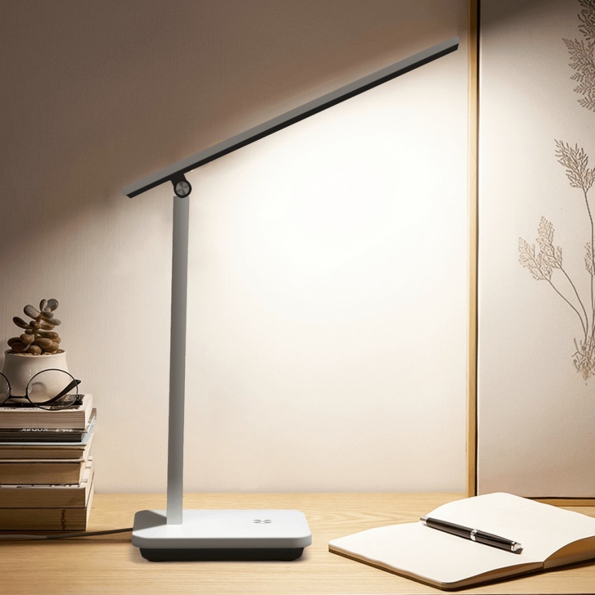 Aigostar - LED Prigušiva punjiva stona lampa LED/5W/5V 3000-6500K bela/crno