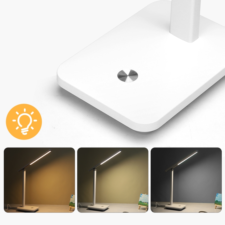 Aigostar - LED Prigušiva punjiva stona lampa LED/5W/5V 3000-6500K bela/crno