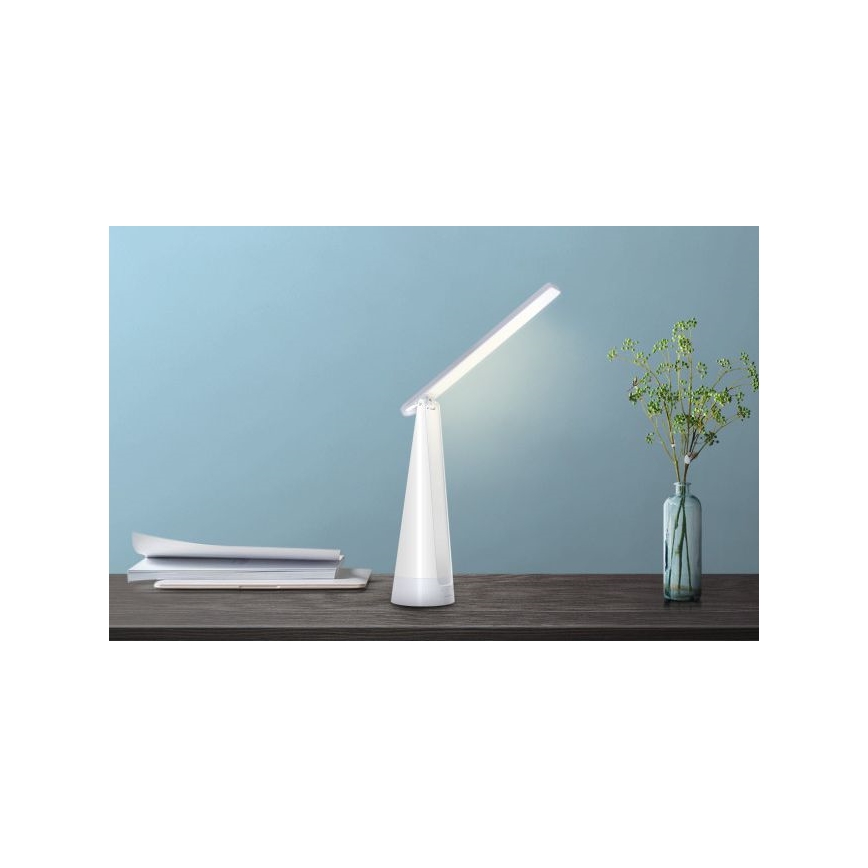 Aigostar - LED Prigušiva punjiva stona lampa LED/7W/5V 4000K 4400 mAh bela