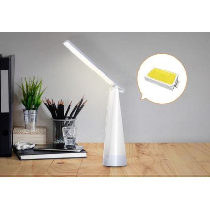 Aigostar - LED Prigušiva punjiva stona lampa LED/7W/5V 4000K 4400 mAh bela