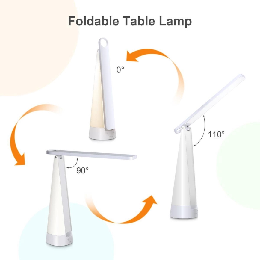 Aigostar - LED Prigušiva punjiva stona lampa LED/7W/5V 4000K 4400 mAh bela