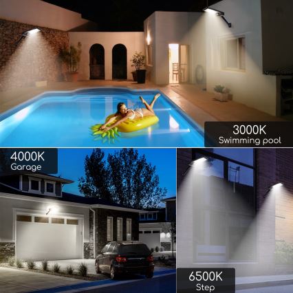 Aigostar - LED Prigušiva solarna lampa sa senzorom LED/2,3W/5,5V IP65 + Daljinski upravljač