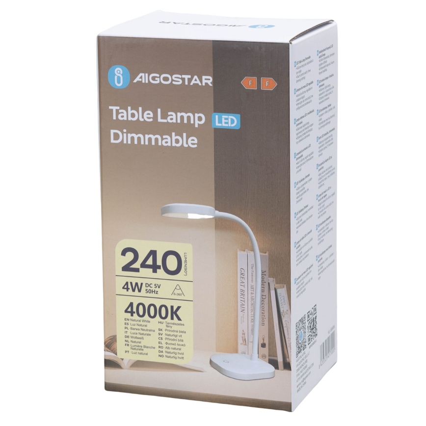 Aigostar - LED Prigušiva stona lampa LED/4W/5V 4000K