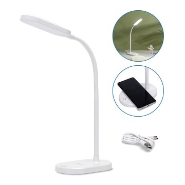 Aigostar - LED Prigušiva stona lampa sa bežičnim punjenjem LED/2,5W/5V bela