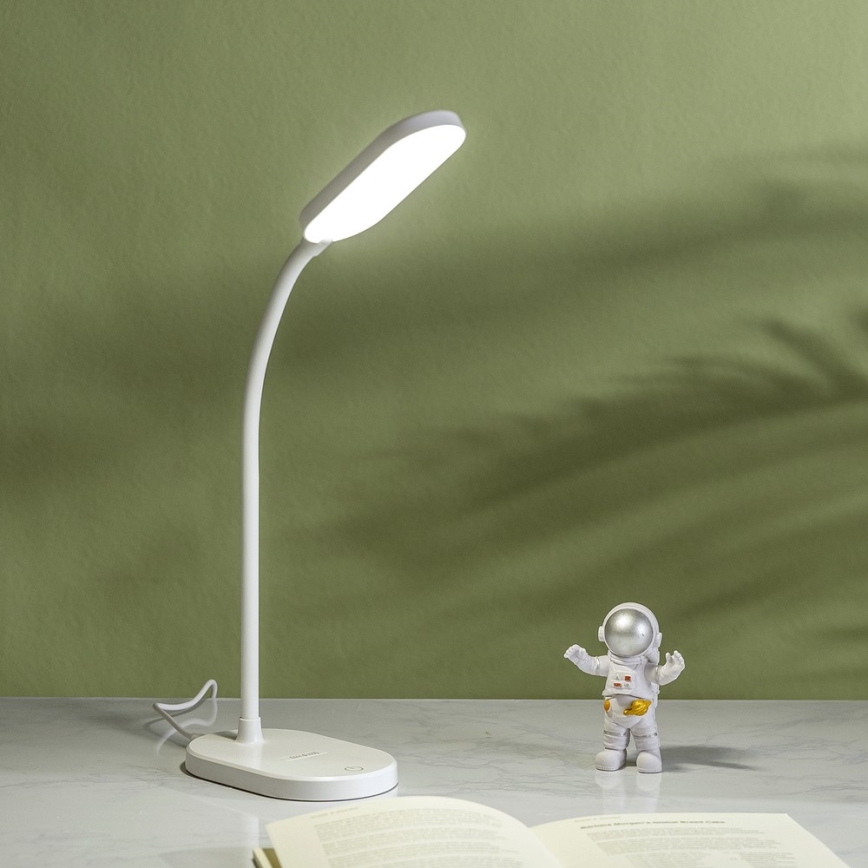 Aigostar - LED Prigušiva stona lampa sa bežičnim punjenjem LED/2,5W/5V bela