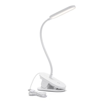 Aigostar - LED Prigušiva stona lampa sa štipaljkom LED/2,5W/5V bela