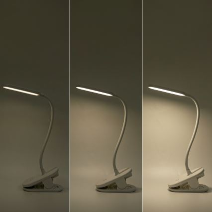 Aigostar - LED Prigušiva stona lampa sa štipaljkom LED/2,5W/5V bela