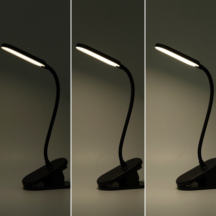 Aigostar - LED Prigušiva stona lampa sa štipaljkom LED/2,5W/5V crno