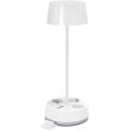 Aigostar - LED prigušiva stona lampa sa utičnicama i USB LED/4,6W/230V 3000/4000/6500K bela
