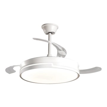 Aigostar - LED prigušiva stropni ventilator sa LED/36W/230V, 2700–6500K, prečnik 107 cm + daljinski upravljač, bela