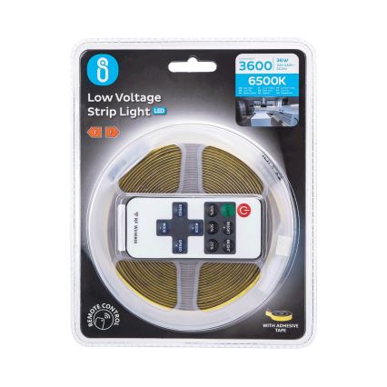 Aigostar - LED Prigušiva traka 5m LED/36W/24/230V 6500K + Daljinski upravljač