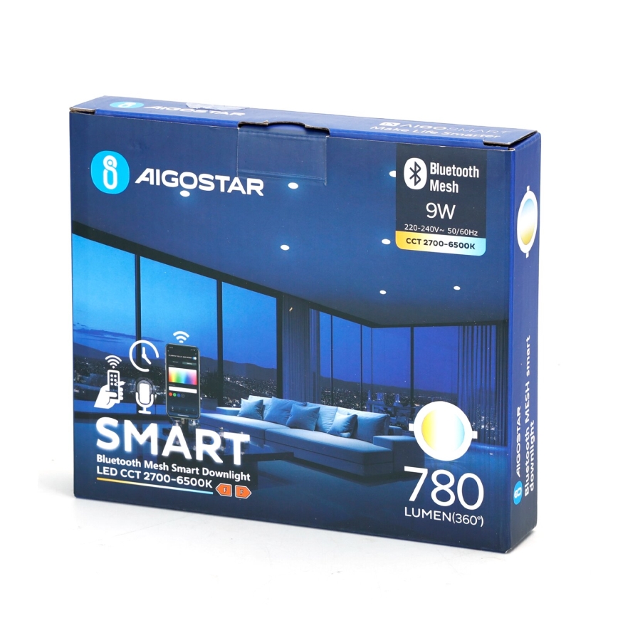 Aigostar - prigušiva LED ugradna stropna svetiljka MESH LED/9W/230V 2700-6500K, Ø 14,5 cm
