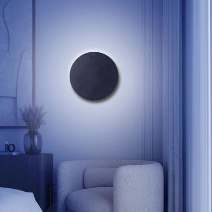 Aigostar - LED Prigušiva zidna lampa MESH Smart LED/12W/230V crno + Daljinski upravljač