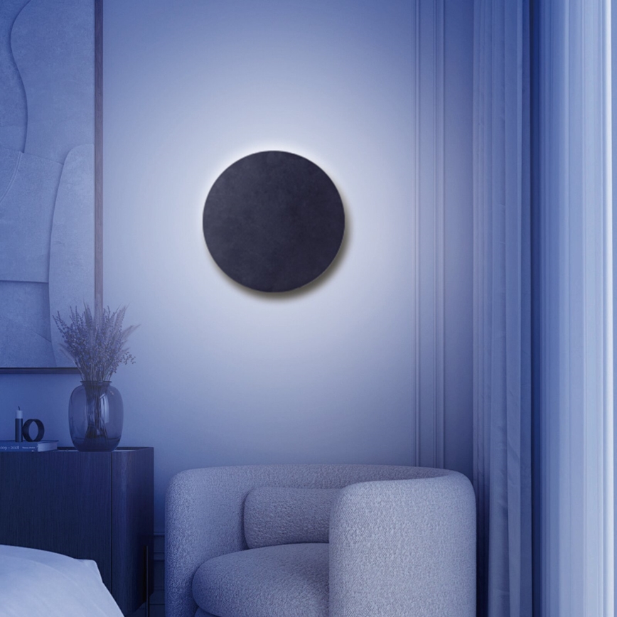 Aigostar - LED Prigušiva zidna lampa MESH Smart LED/12W/230V crno + Daljinski upravljač