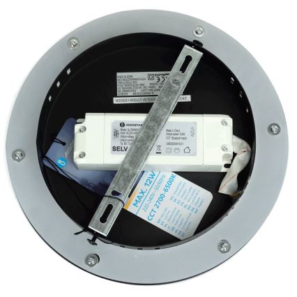 Aigostar - LED Prigušiva zidna lampa MESH Smart LED/12W/230V crno + Daljinski upravljač