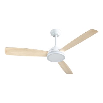 Aigostar - LED Prigušivi plafonski ventilator LED/20W/230V 2700-6500K 132cm bela/bež + Daljinski upravljač