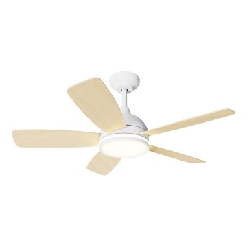 Aigostar - LED Prigušivi plafonski ventilator LED/20W/230V 2700-6500K 132cm bela/bež + Daljinski upravljač